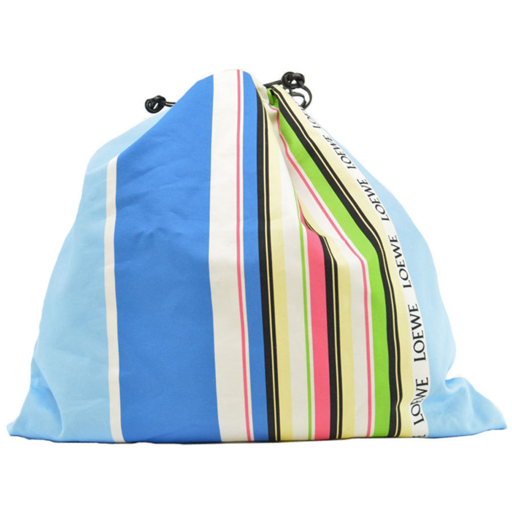 Loewe Stripes Drawstring Multi Canvas Leather Pou… - image 1